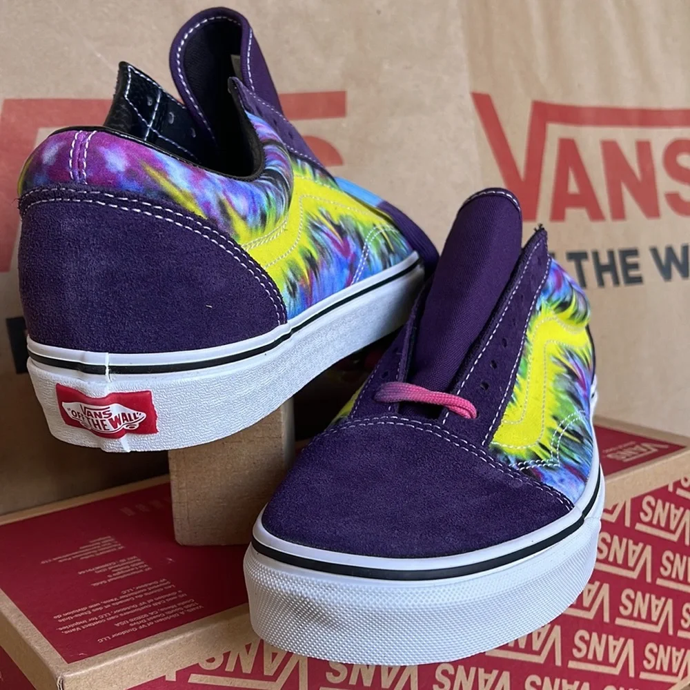 Vans Old Skool Tie Dye Mysterioso/True White Men’s sneakers - Picture 10 of 16